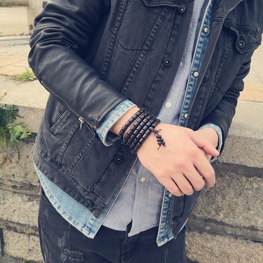 108 Tibetan Ebony Wood Beads Mala Bracelet-Your Soul Place